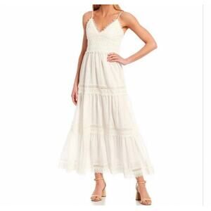 Antonio Melani Mikaela Lace Trim Sleeveless Maxi Dress White Women's 2